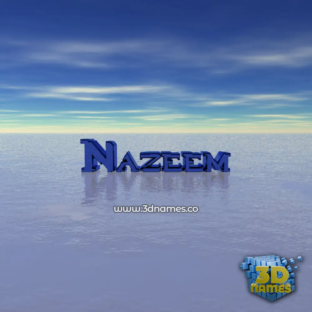 nazeem in Horizon style - 3D name wallpaper