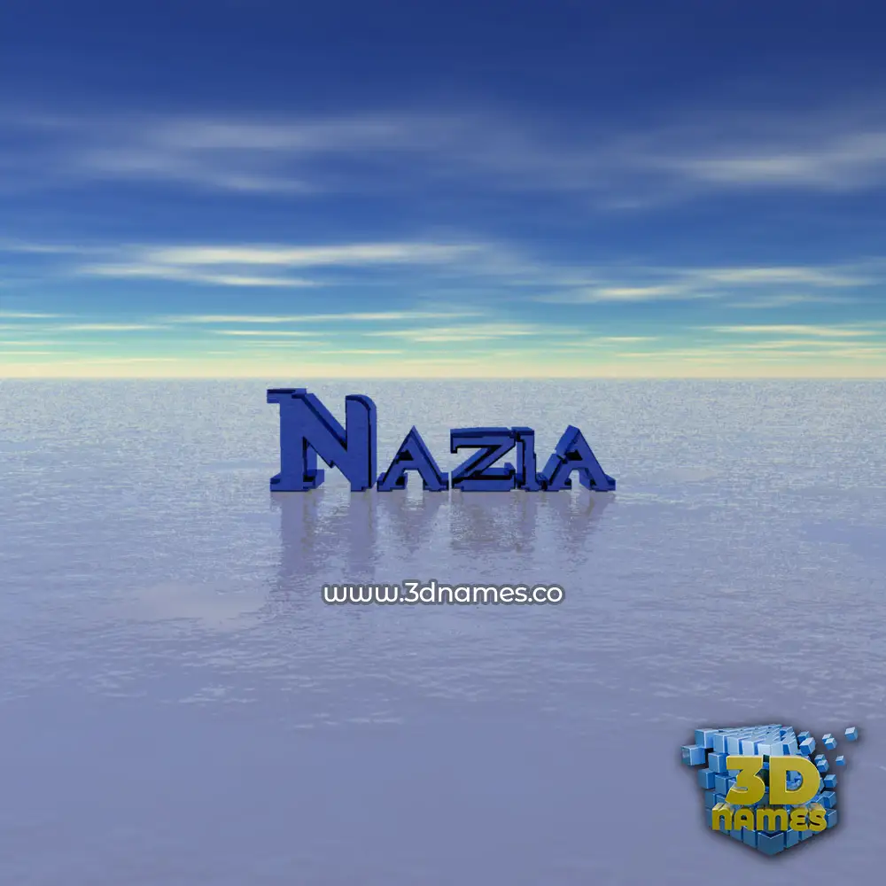 nazia in Horizon style - 3D name wallpaper