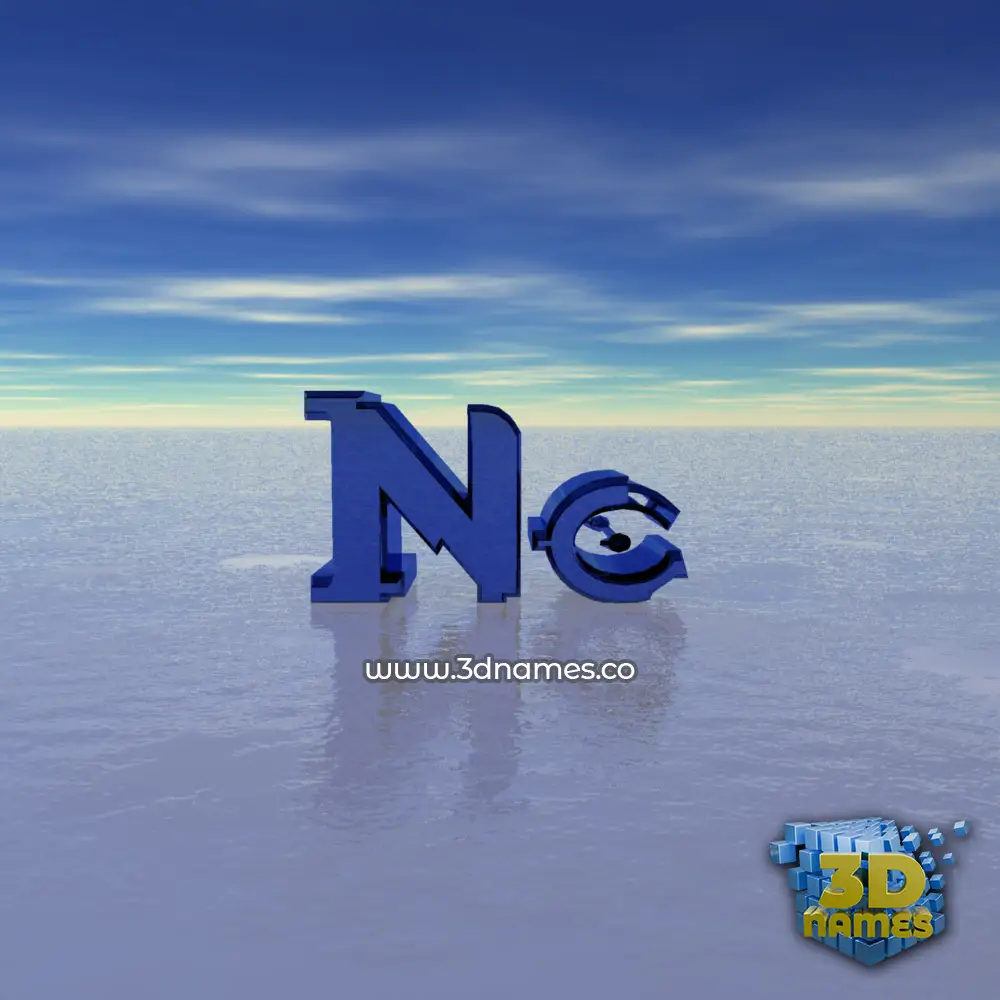 nc in Horizon style - 3D name wallpaper