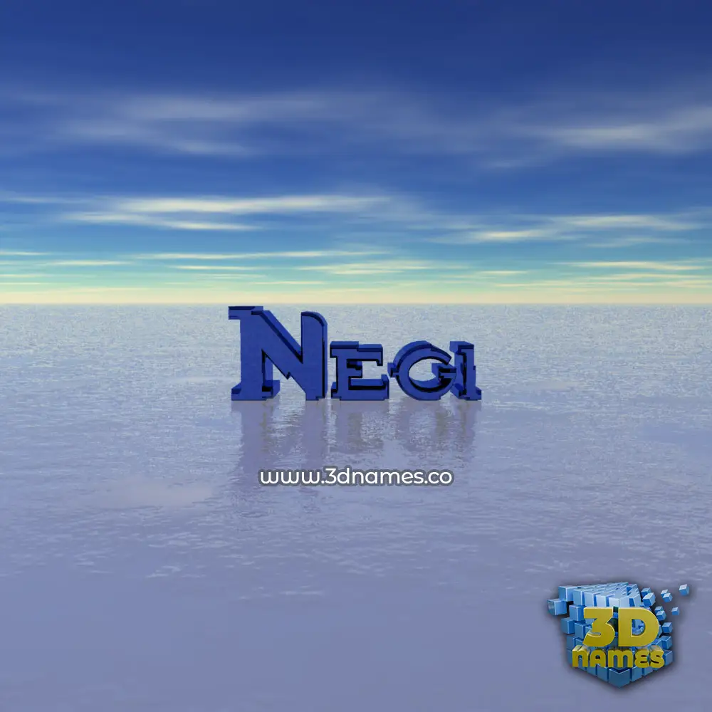 negi in Horizon style - 3D name wallpaper