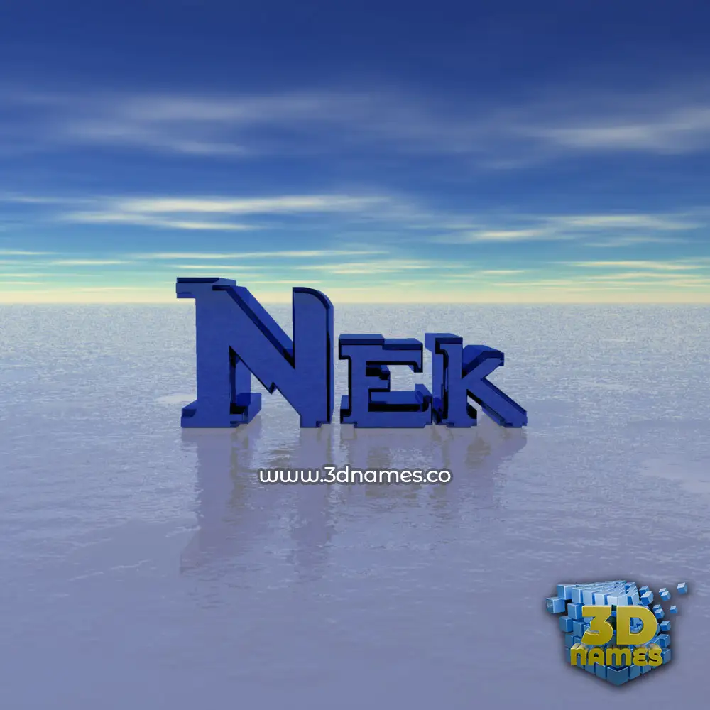 nek in Horizon style - 3D name wallpaper