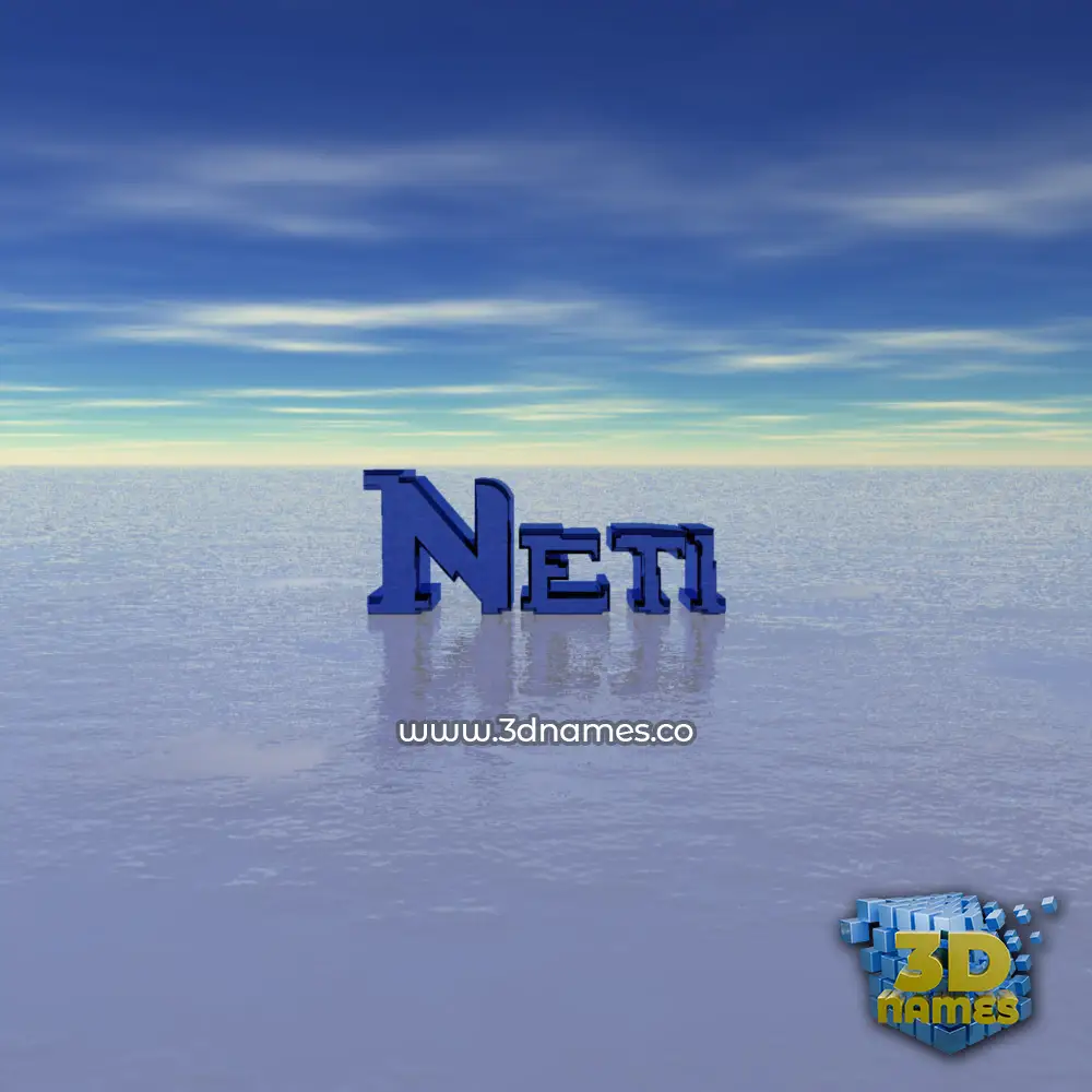 neti in Horizon style - 3D name wallpaper