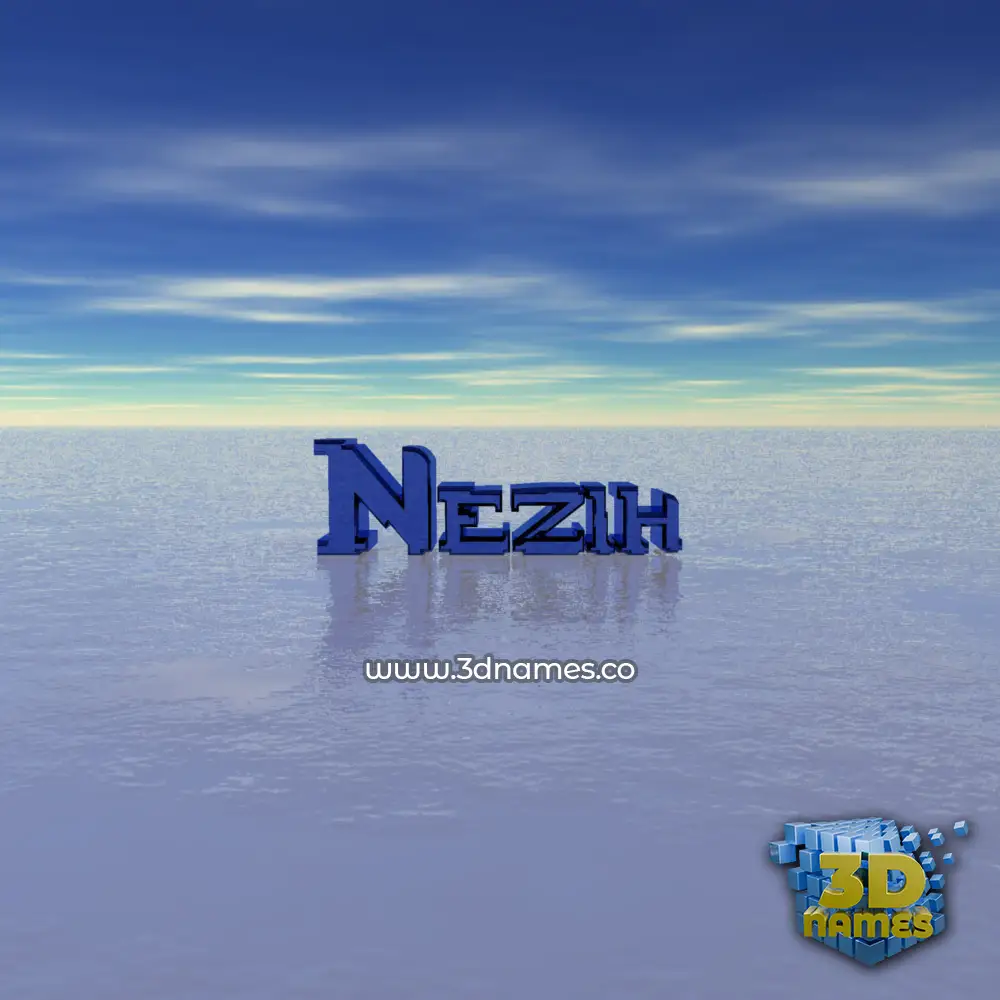 nezih in Horizon style - 3D name wallpaper