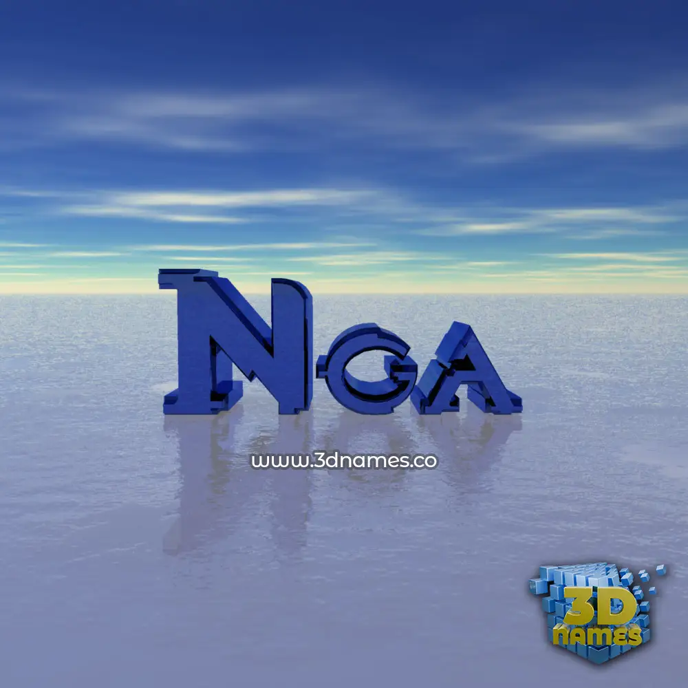 nga in Horizon style - 3D name wallpaper