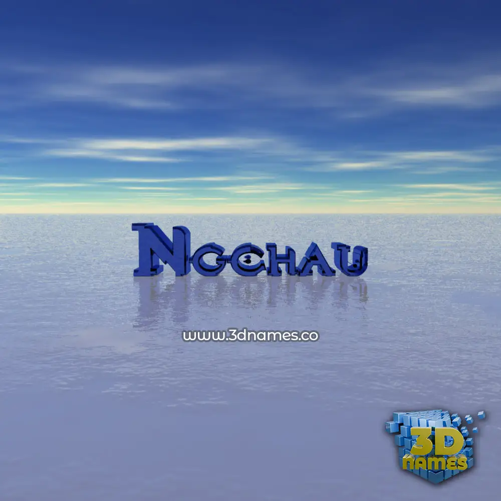 ngchau in Horizon style - 3D name wallpaper