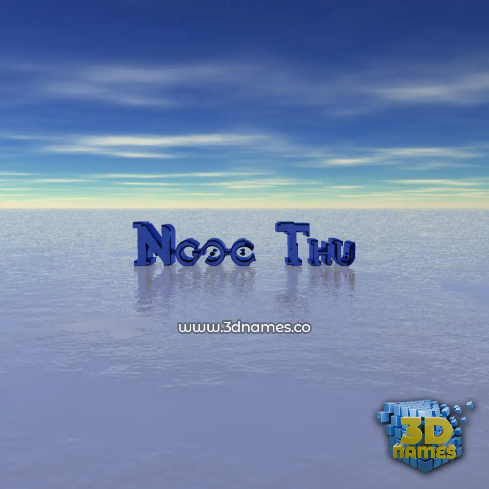 ngoc thu in Horizon style - 3D name wallpaper