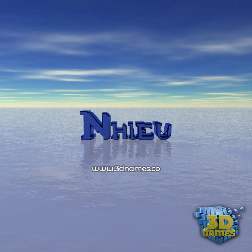 nhieu in Horizon style - 3D name wallpaper