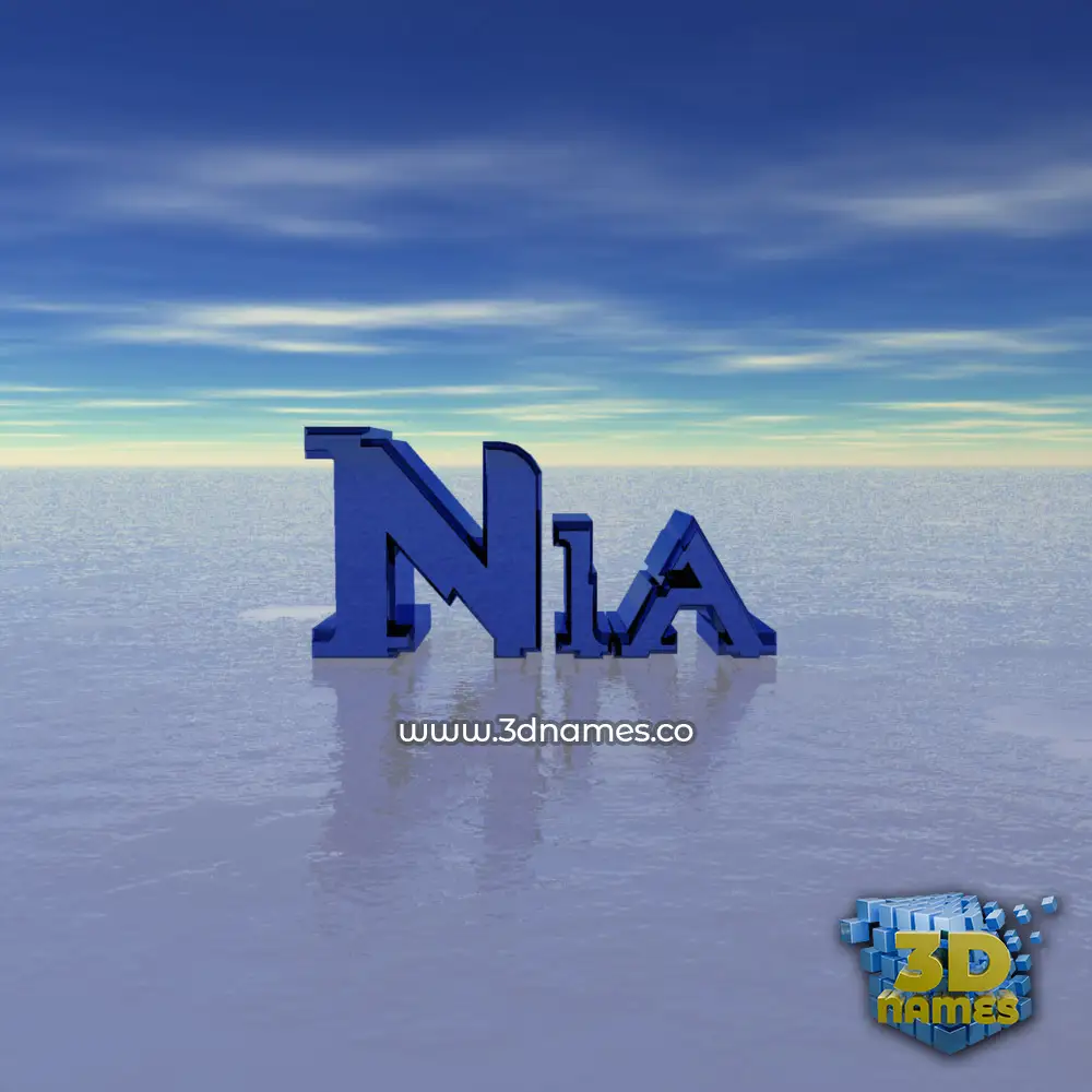 nia in Horizon style - 3D name wallpaper