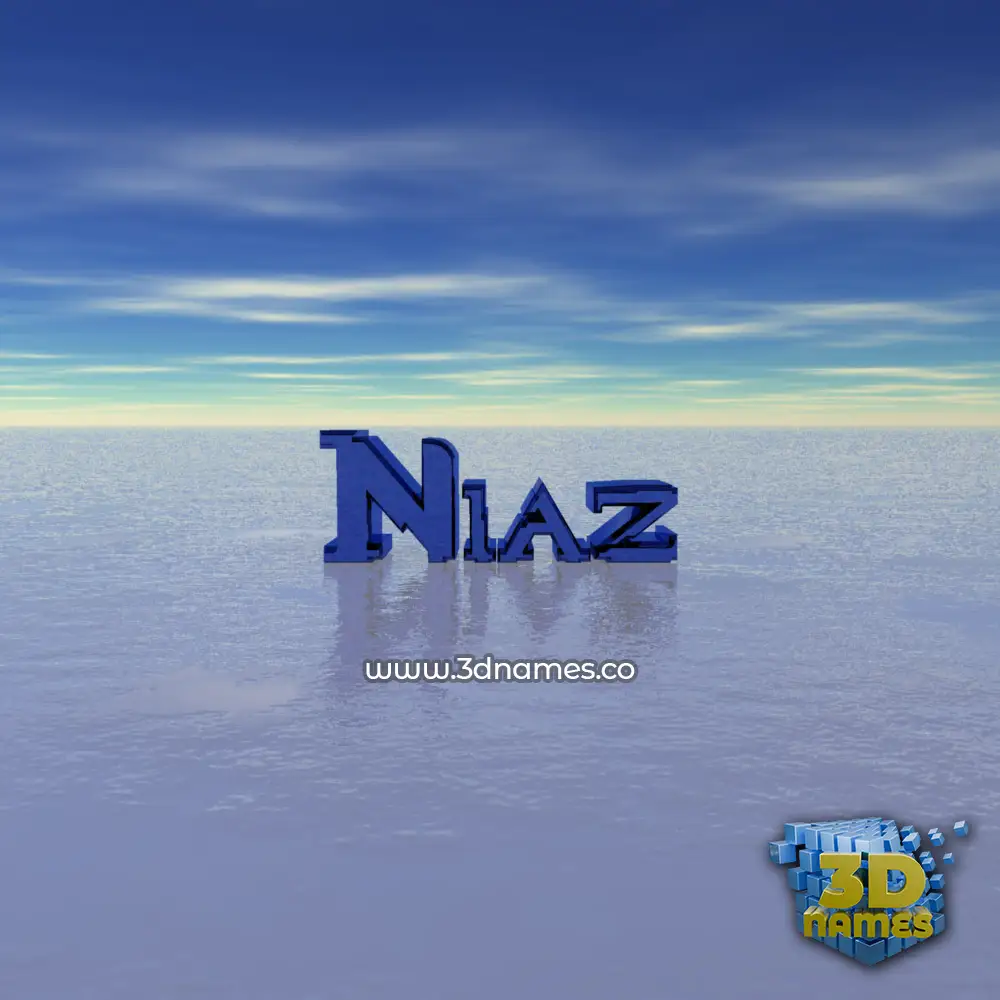 niaz in Horizon style - 3D name wallpaper