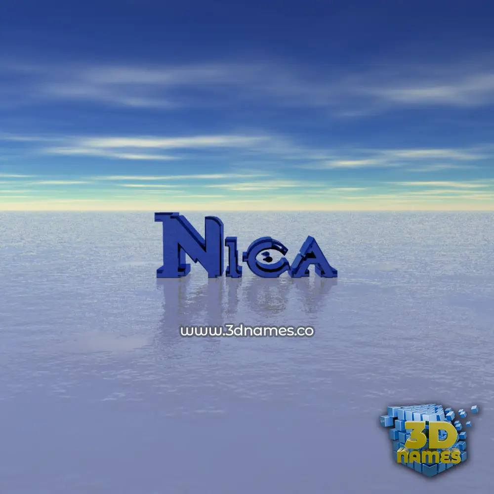 nica in Horizon style - 3D name wallpaper