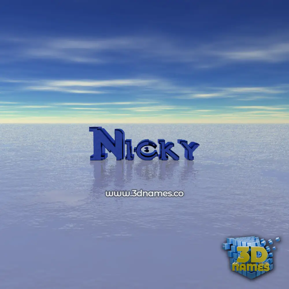nicky in Horizon style - 3D name wallpaper