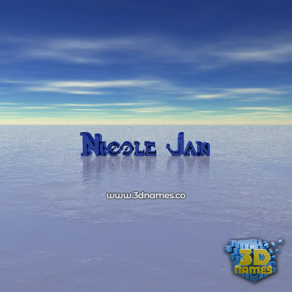 nicole jan in Horizon style - 3D name wallpaper