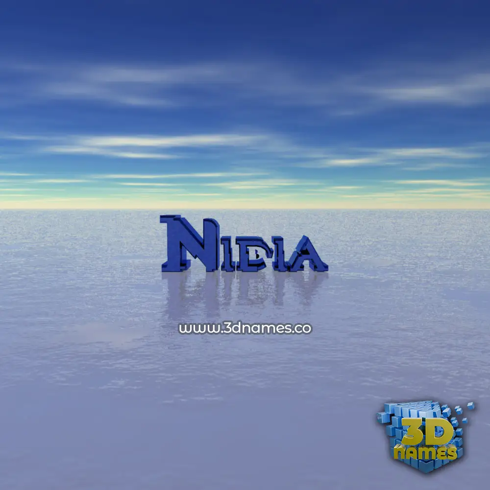 nidia in Horizon style - 3D name wallpaper