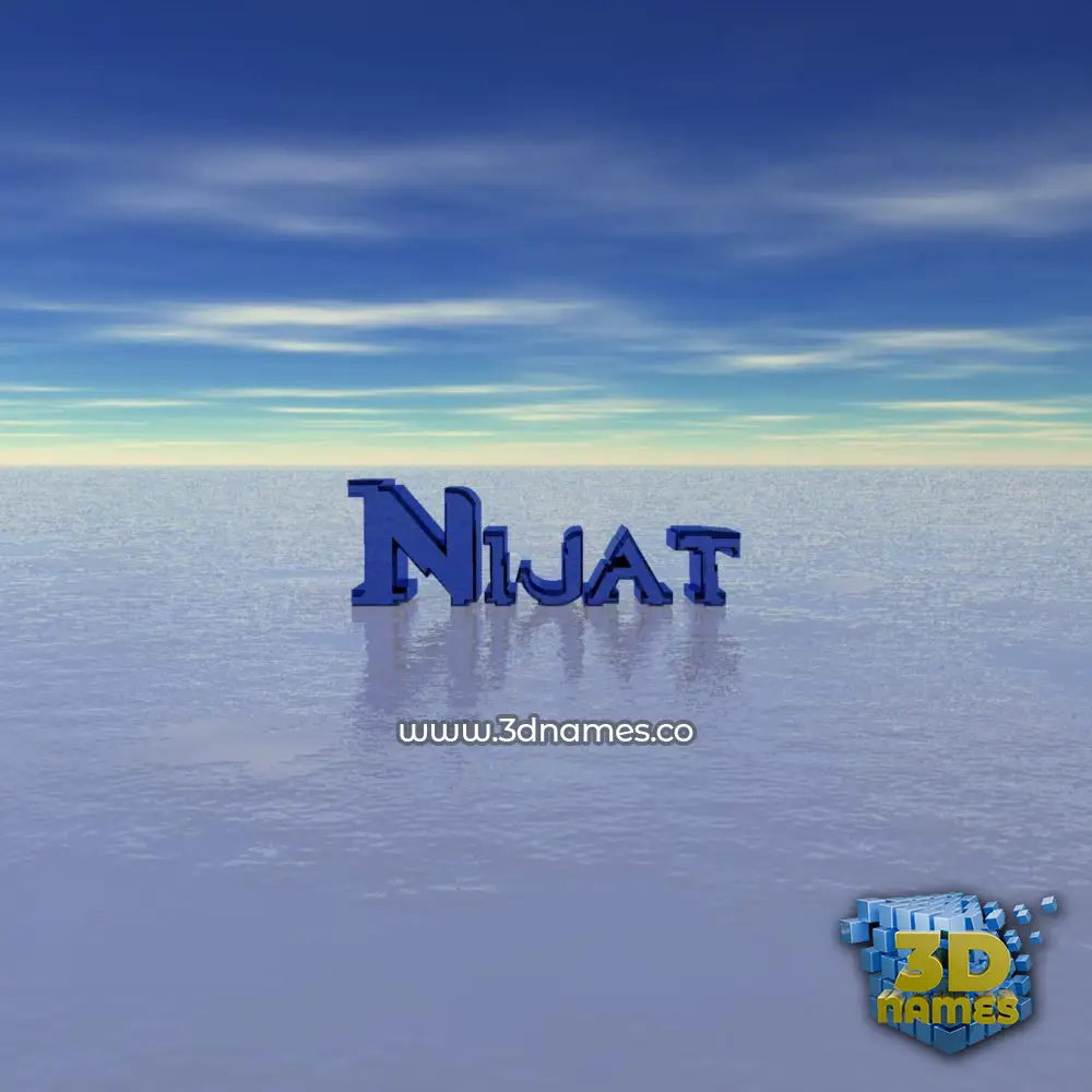 nijat in Horizon style - 3D name wallpaper