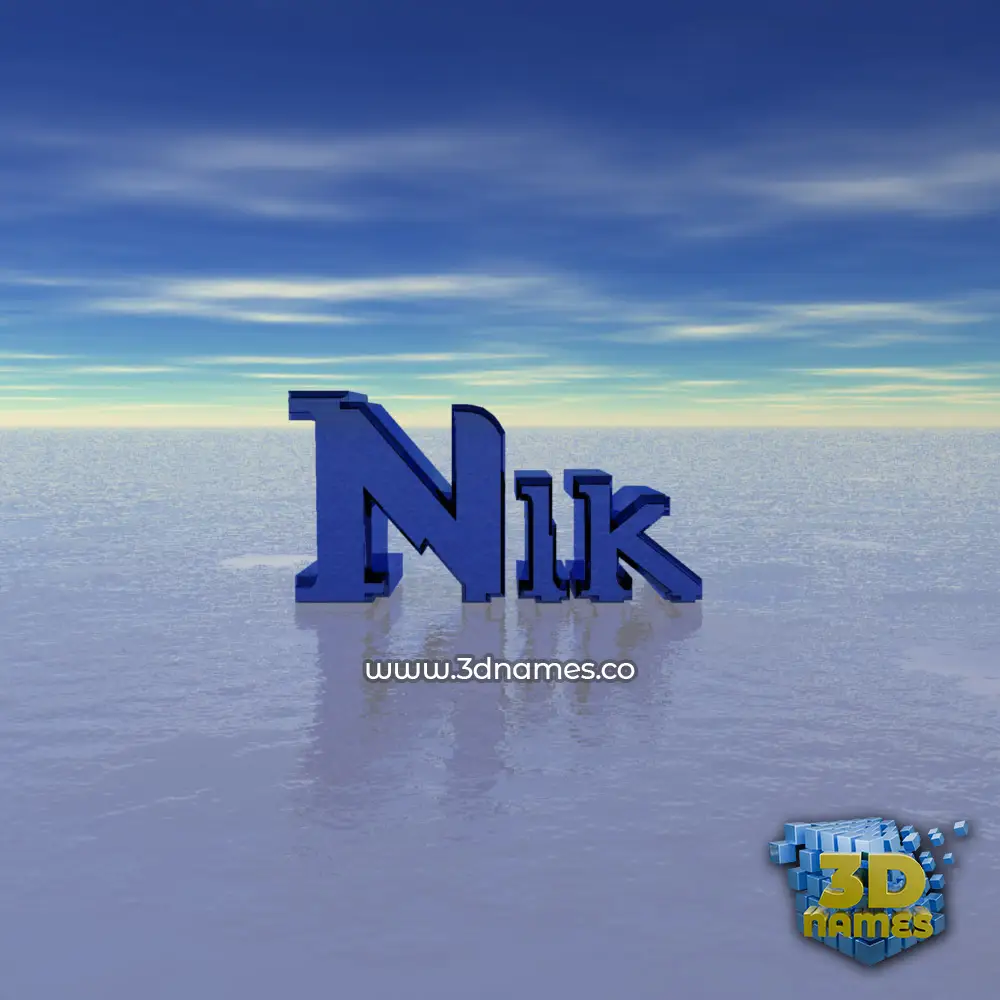 nik in Horizon style - 3D name wallpaper