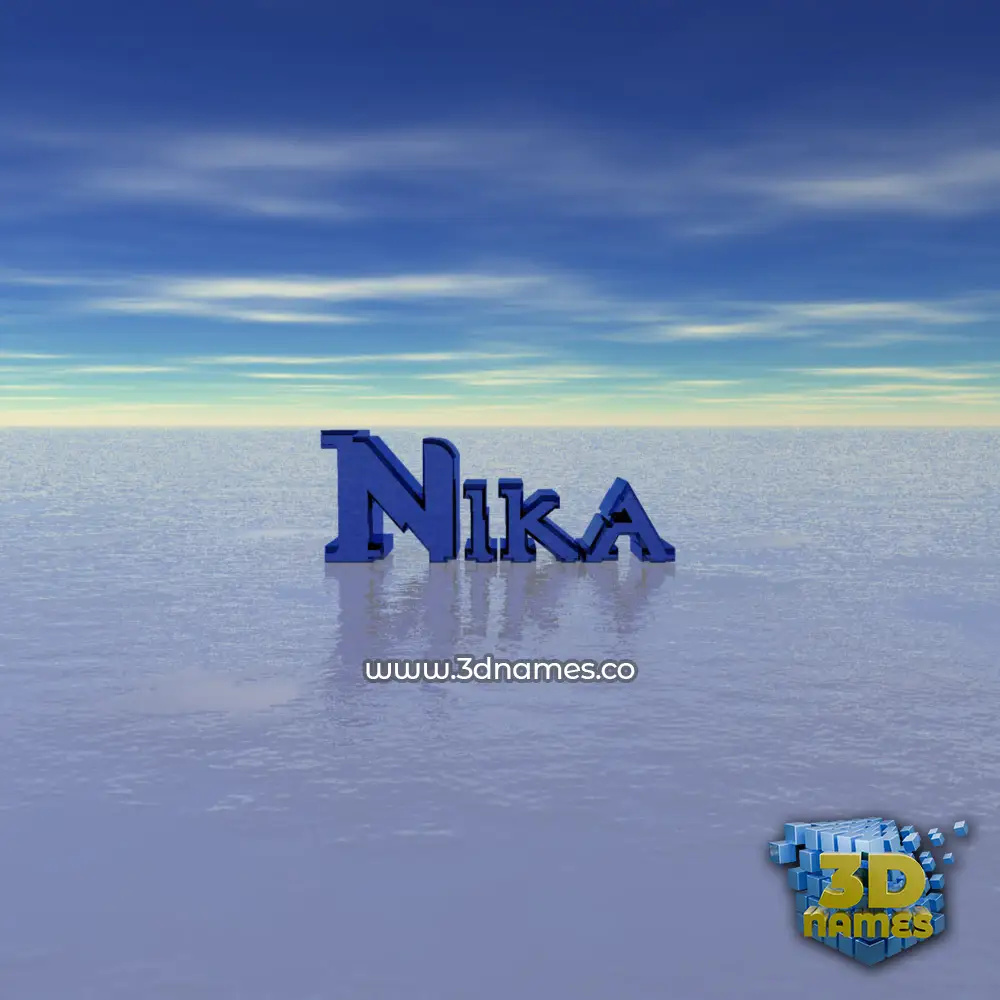 nika in Horizon style - 3D name wallpaper