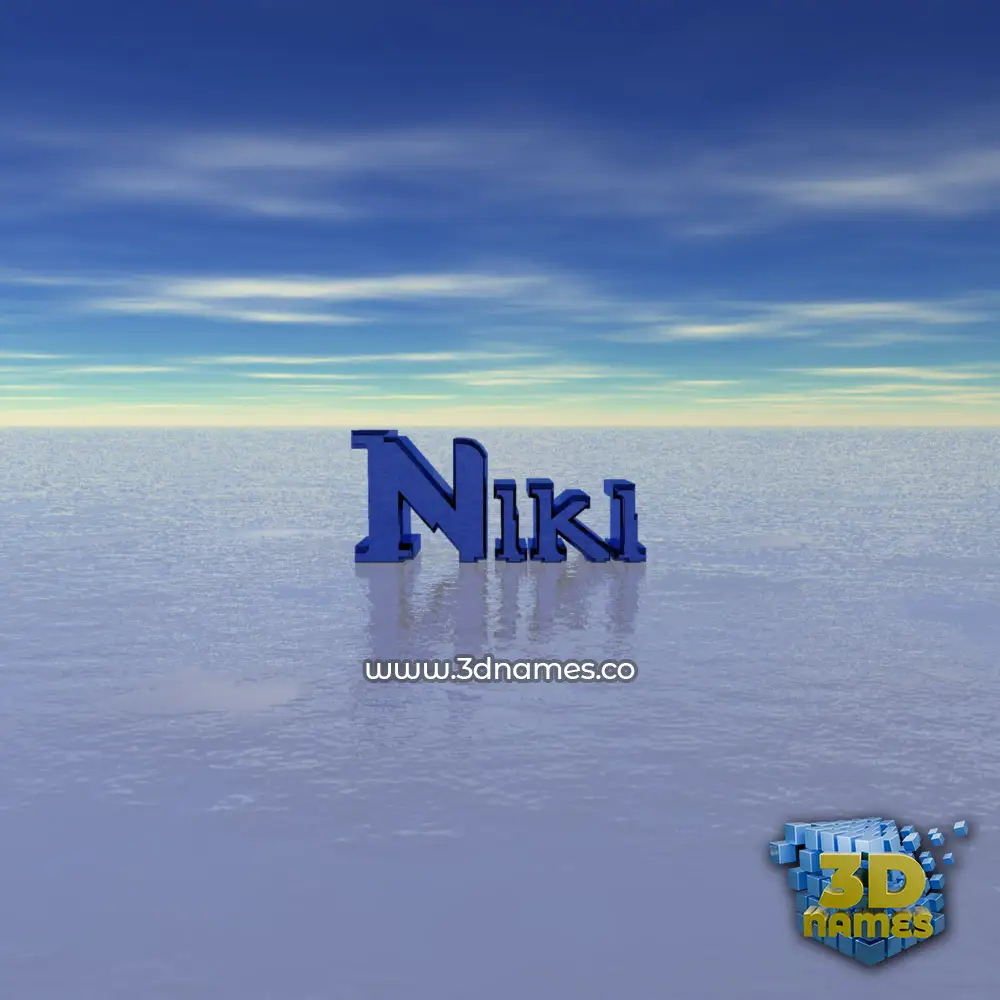 niki in Horizon style - 3D name wallpaper