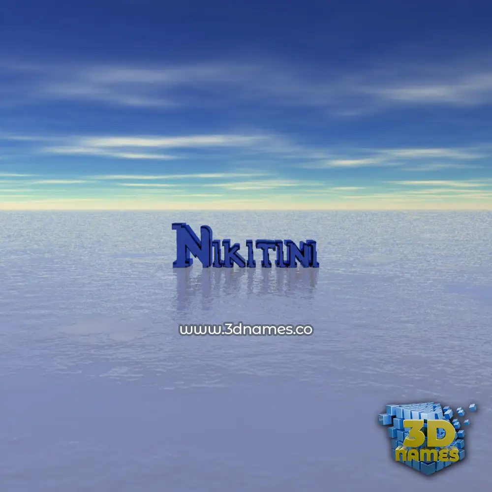 nikitini in Horizon style - 3D name wallpaper