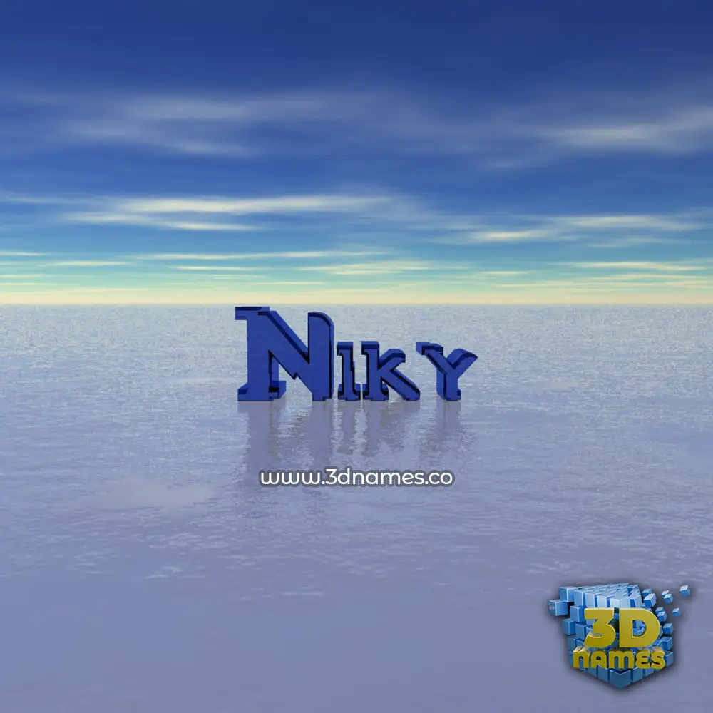 niky in Horizon style - 3D name wallpaper