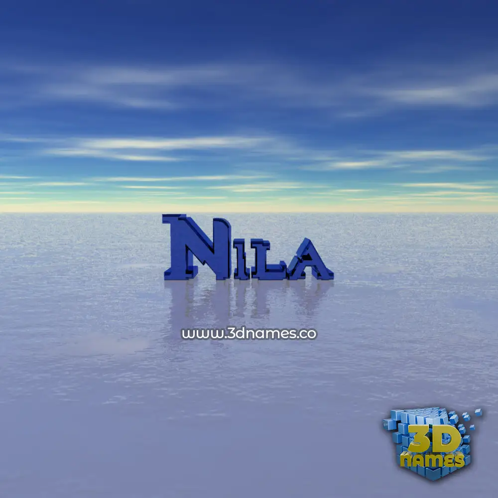nila in Horizon style - 3D name wallpaper