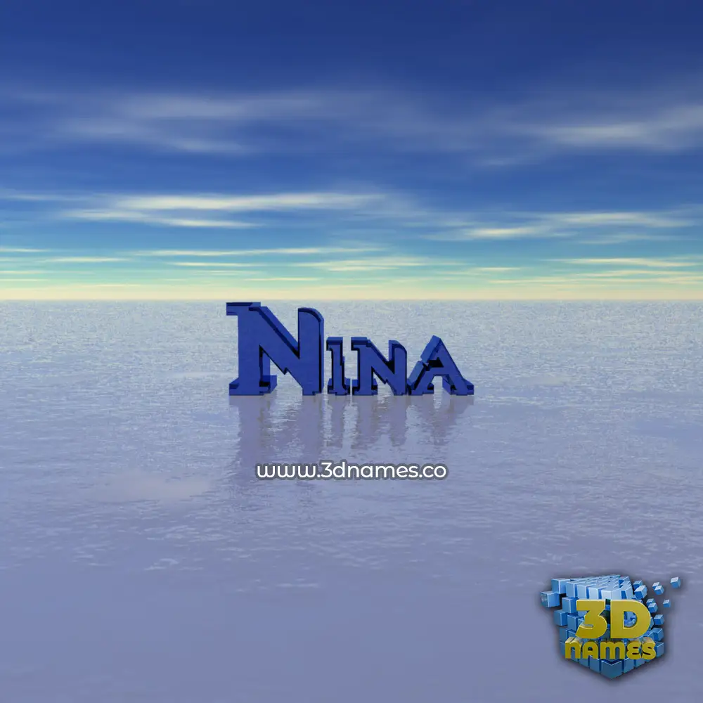 nina in Horizon style - 3D name wallpaper
