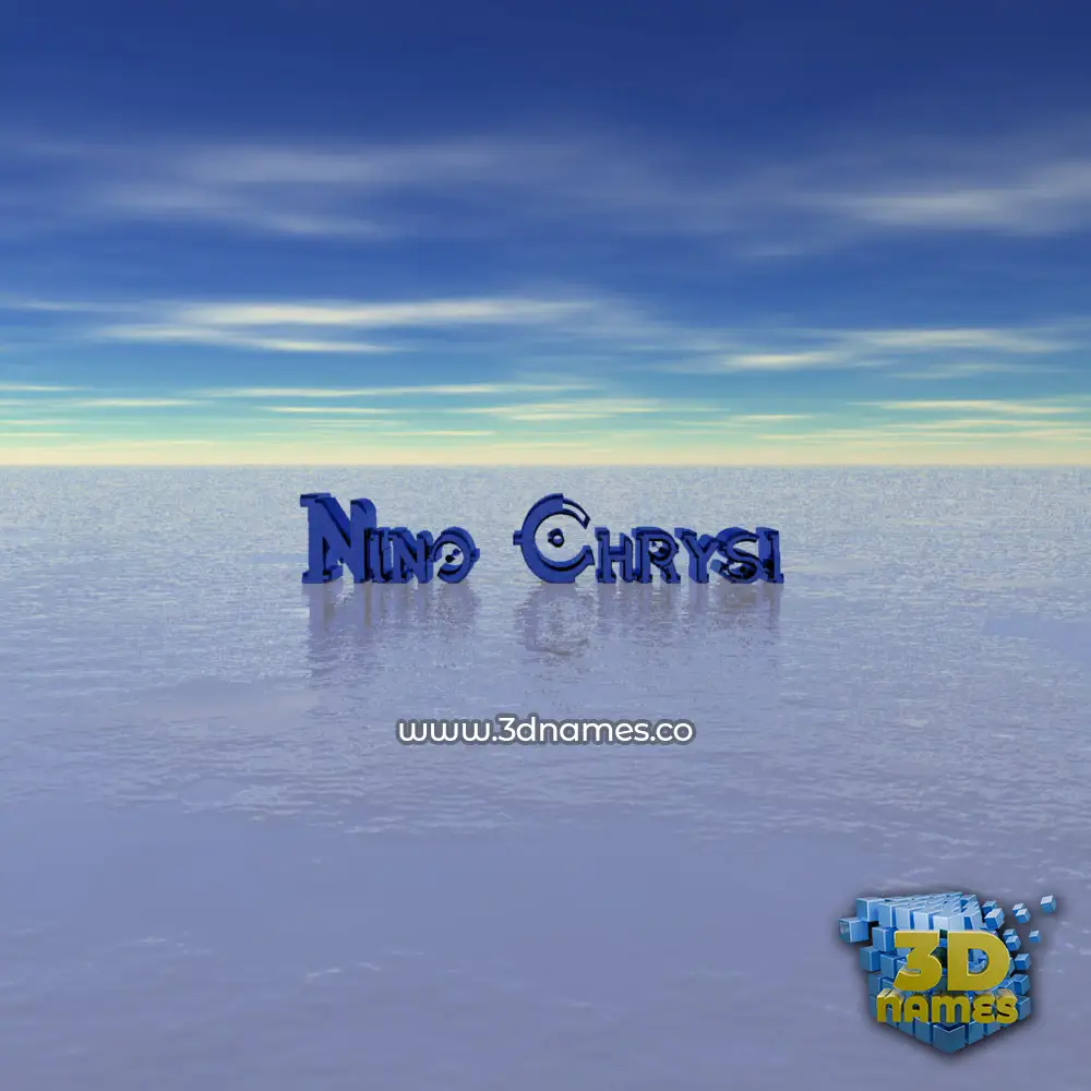 nino chrysi in Horizon style - 3D name wallpaper