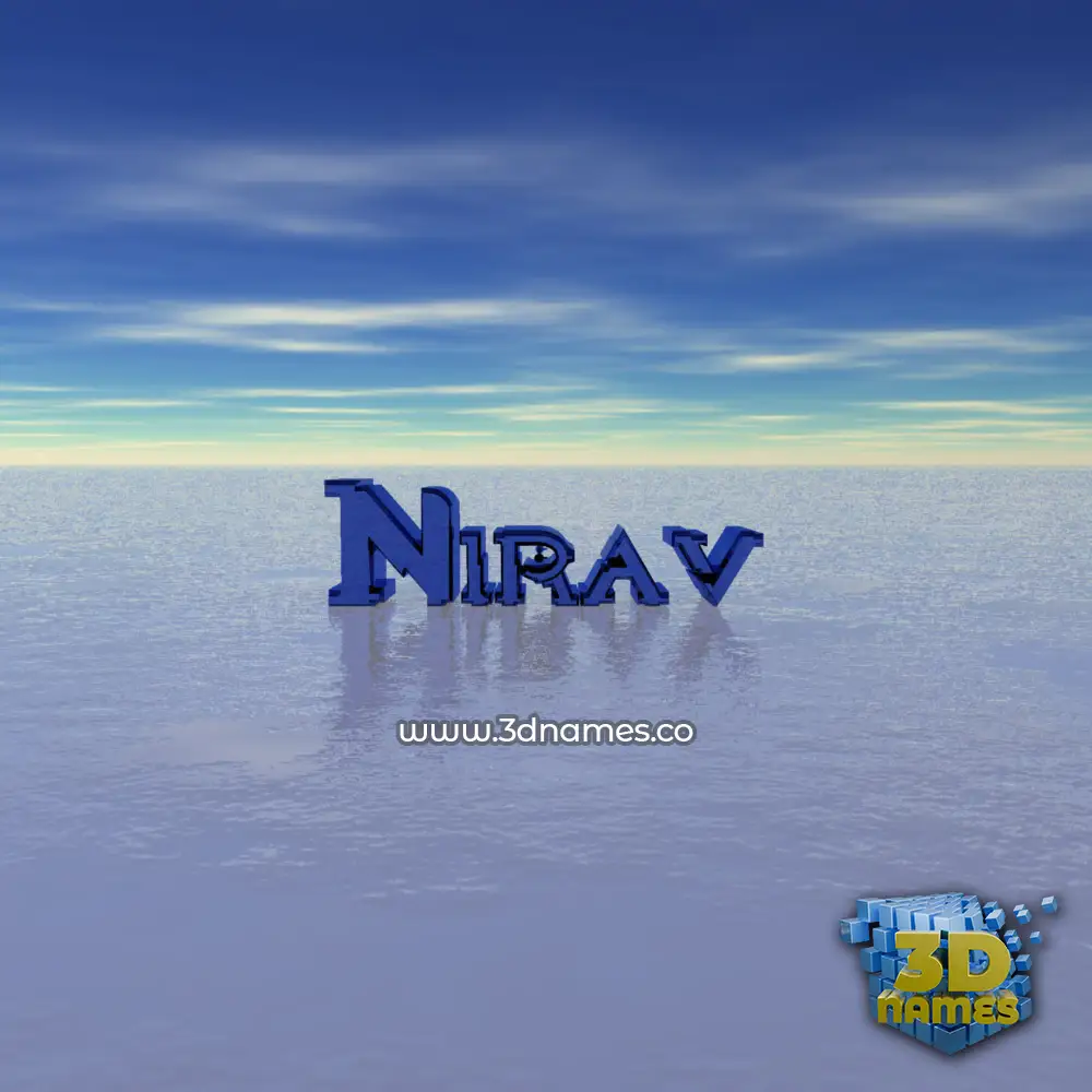 nirav in Horizon style - 3D name wallpaper