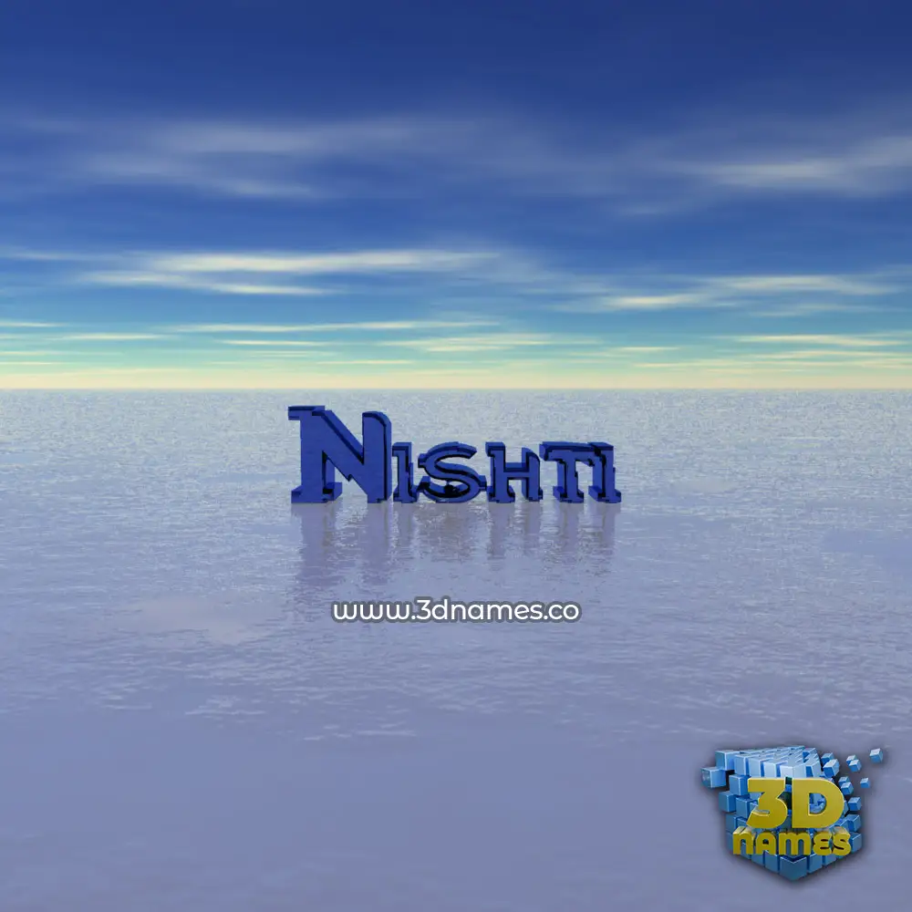 nishti in Horizon style - 3D name wallpaper