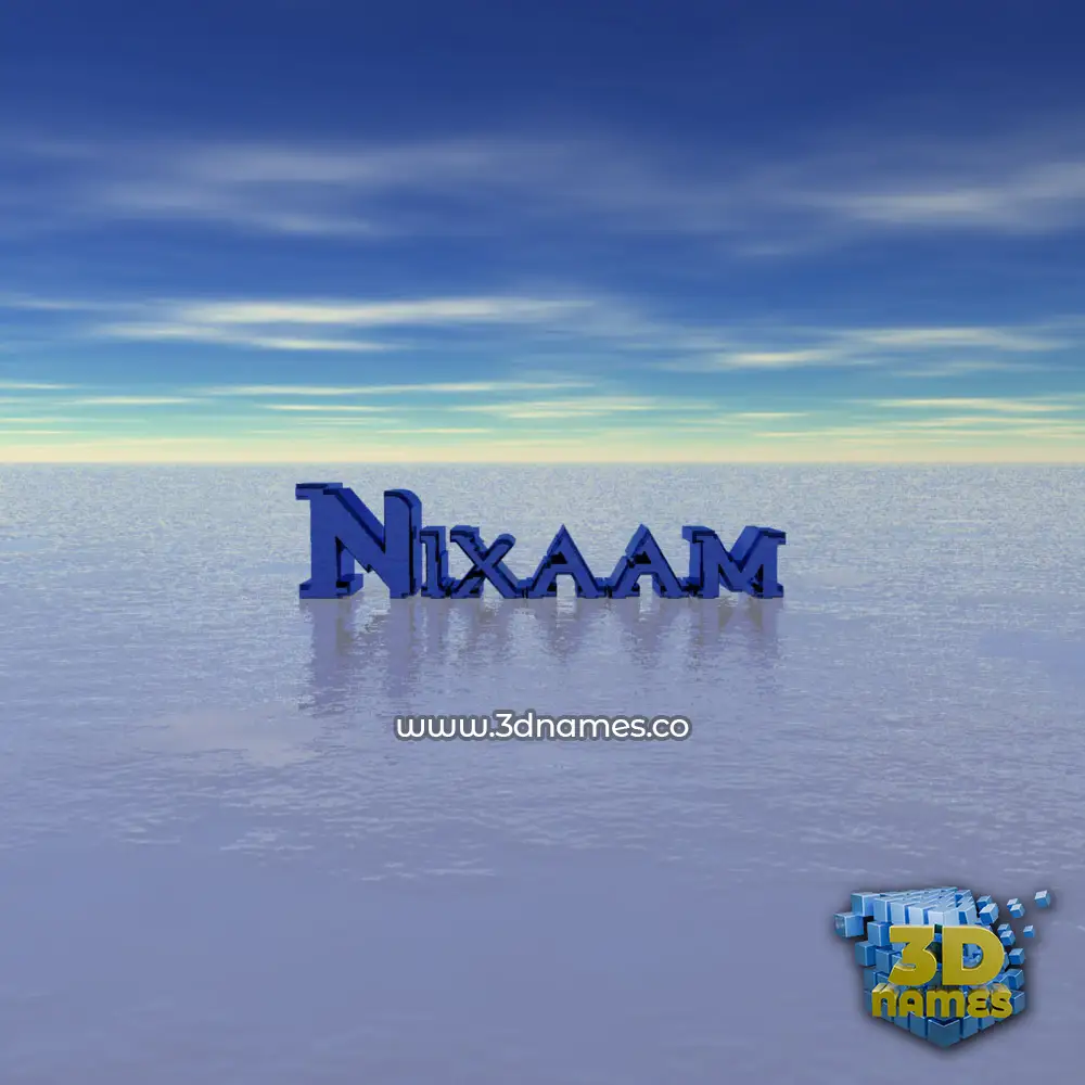 nixaam in Horizon style - 3D name wallpaper