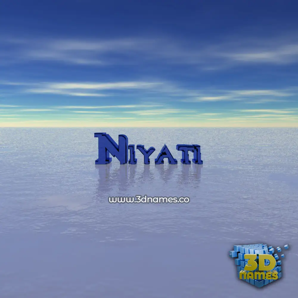 niyati in Horizon style - 3D name wallpaper