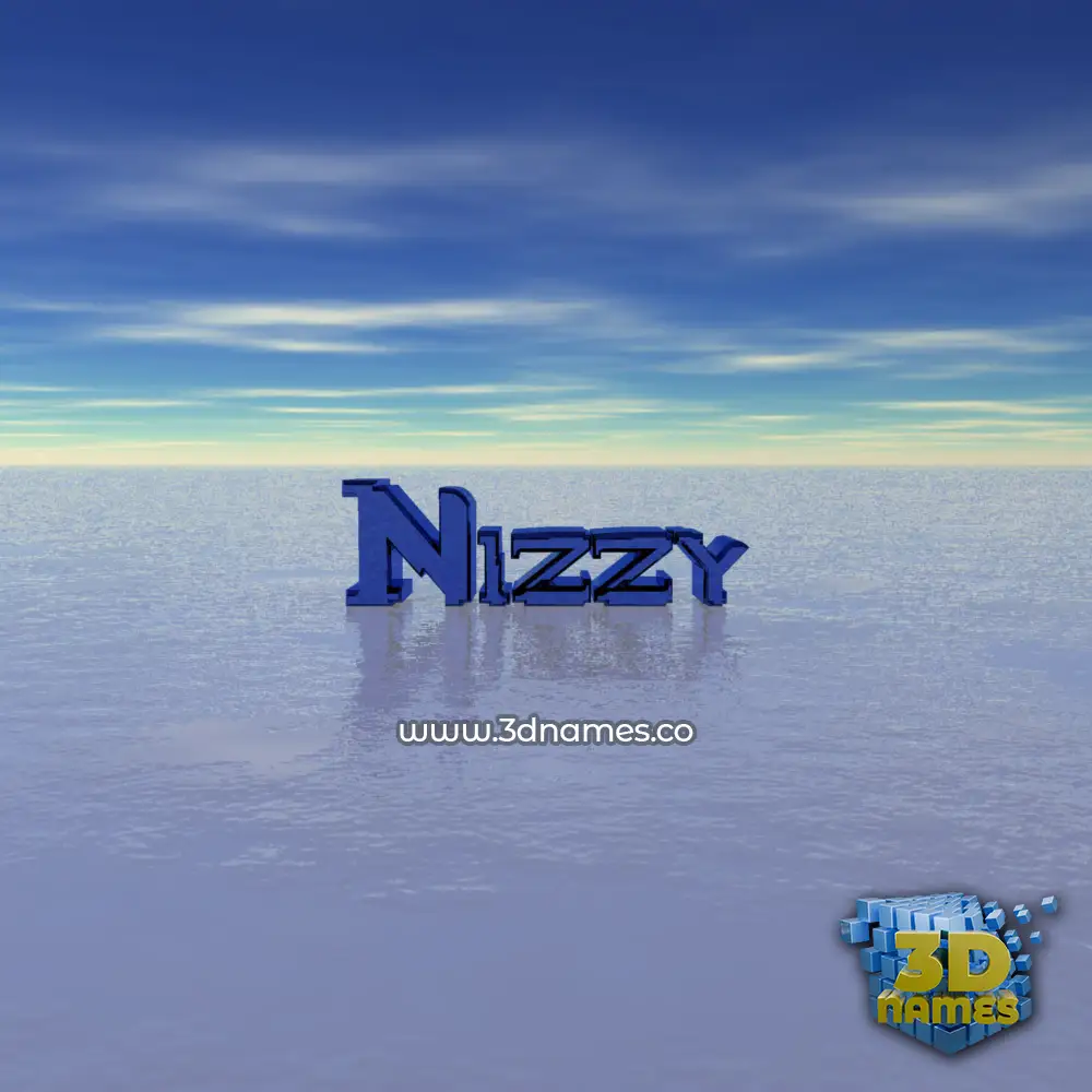 nizzy in Horizon style - 3D name wallpaper