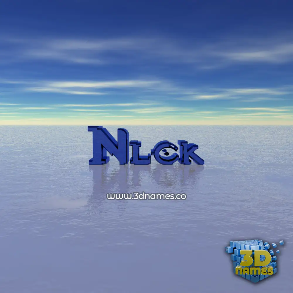nlck in Horizon style - 3D name wallpaper