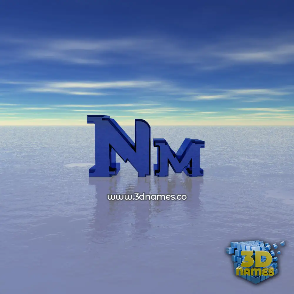 nm in Horizon style - 3D name wallpaper