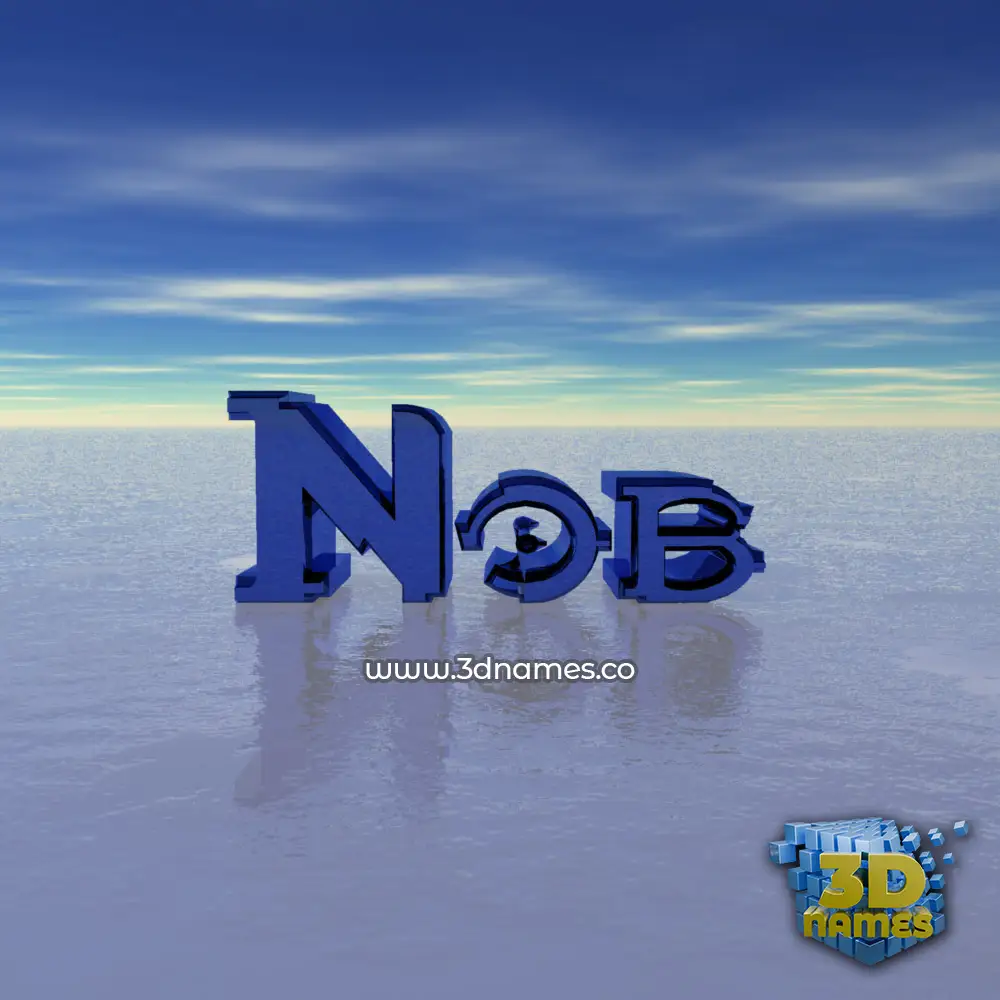 nob in Horizon style - 3D name wallpaper