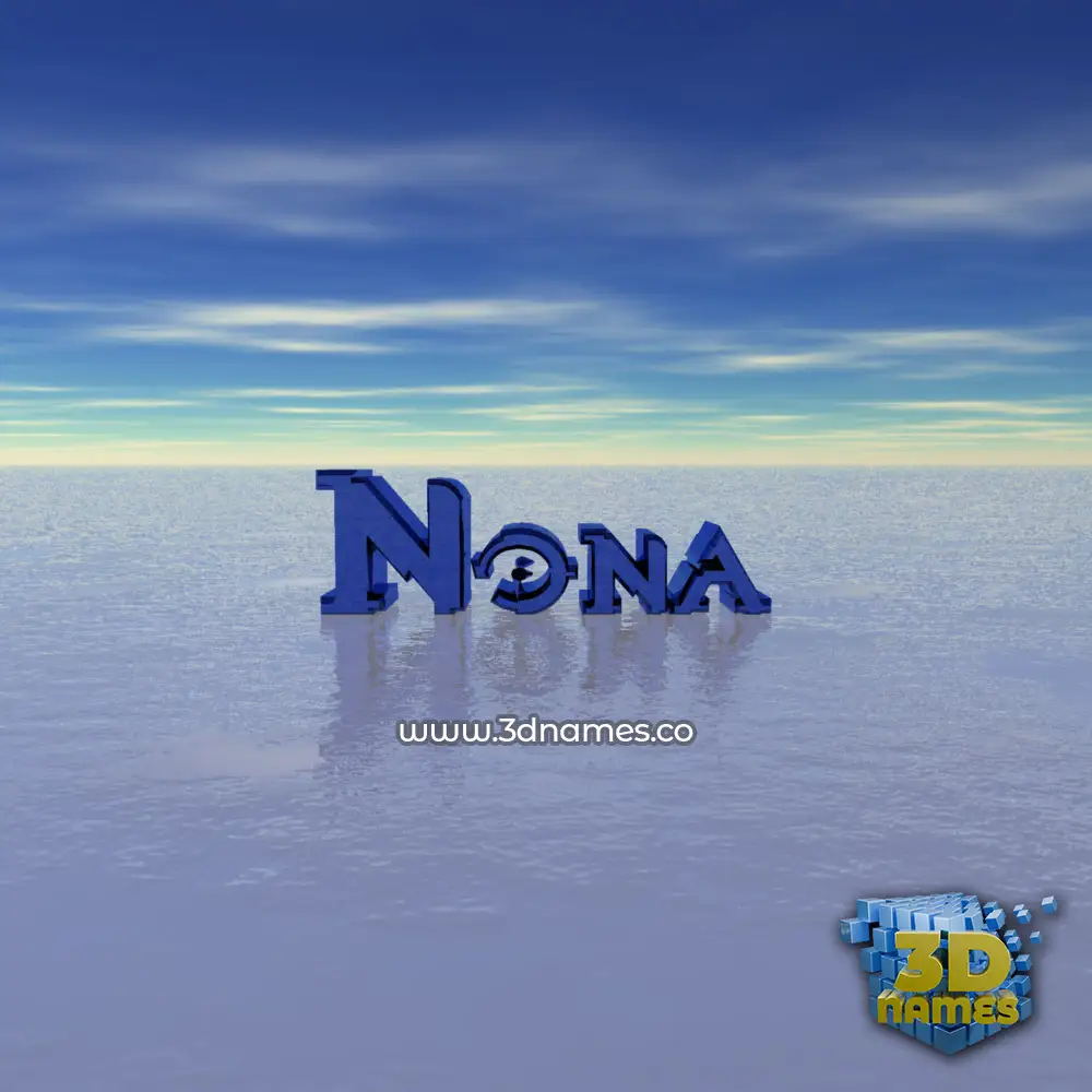 nona in Horizon style - 3D name wallpaper