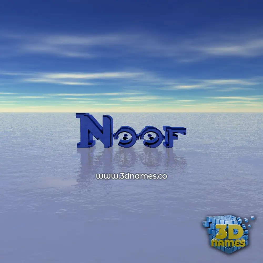 noof in Horizon style - 3D name wallpaper