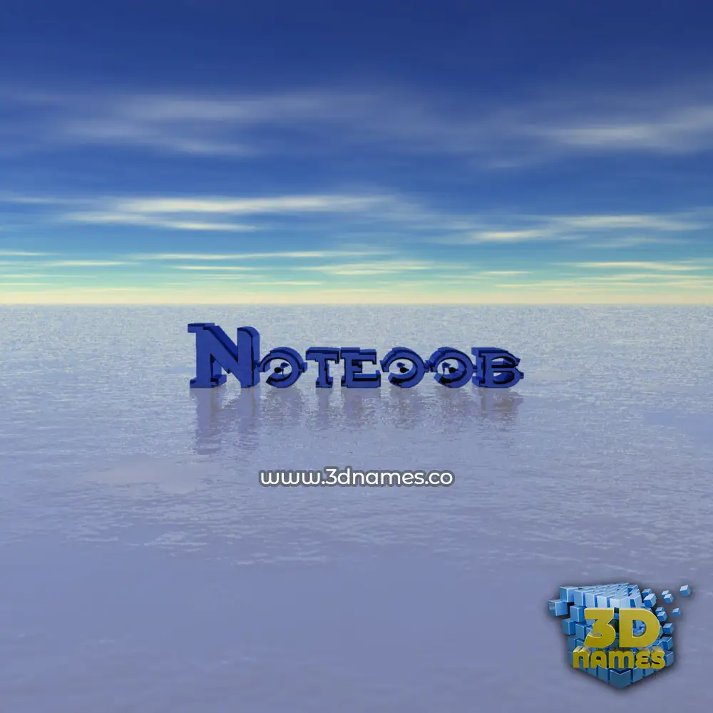 noteoob in Horizon style - 3D name wallpaper