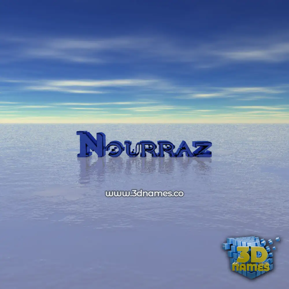 nourraz in Horizon style - 3D name wallpaper