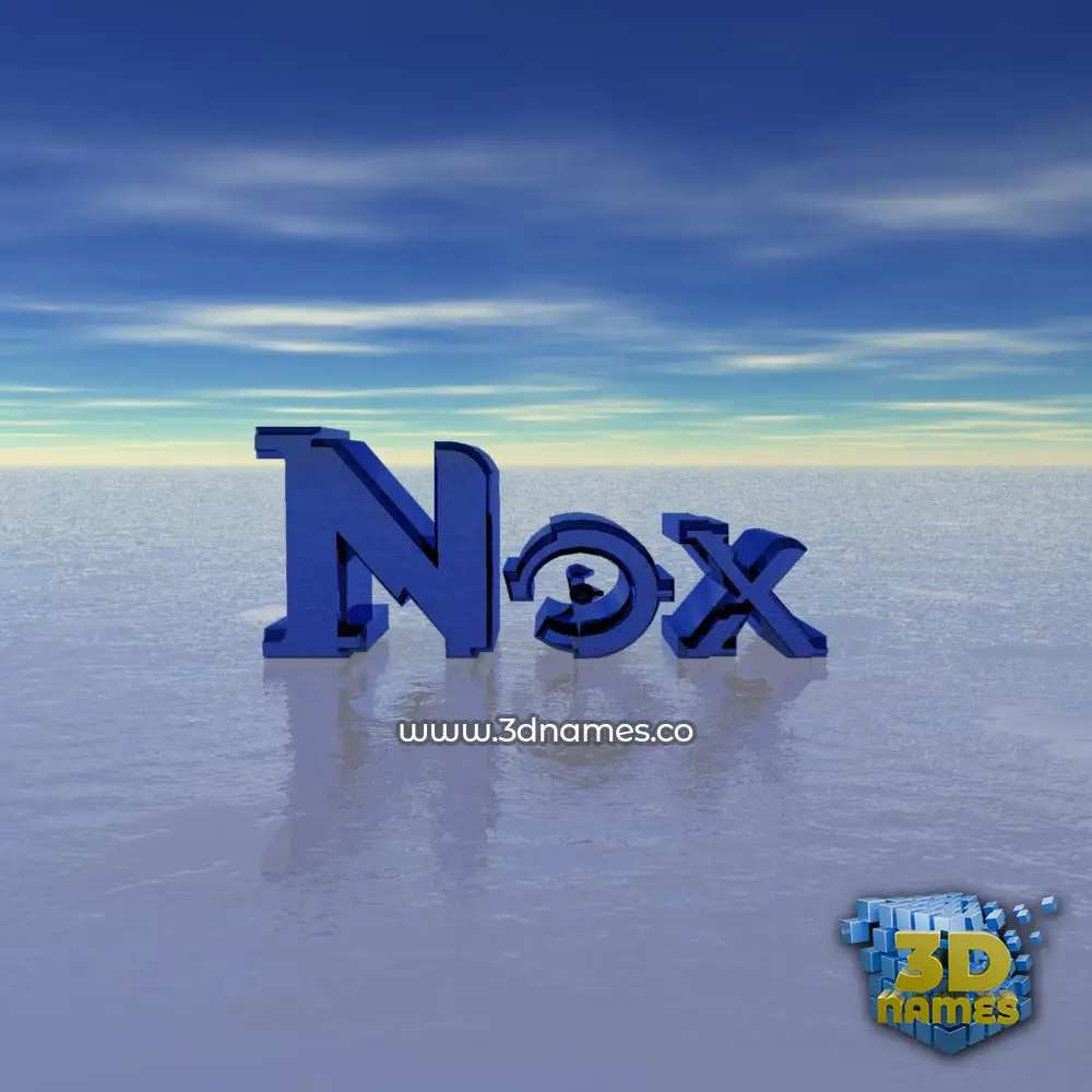 nox in Horizon style - 3D name wallpaper