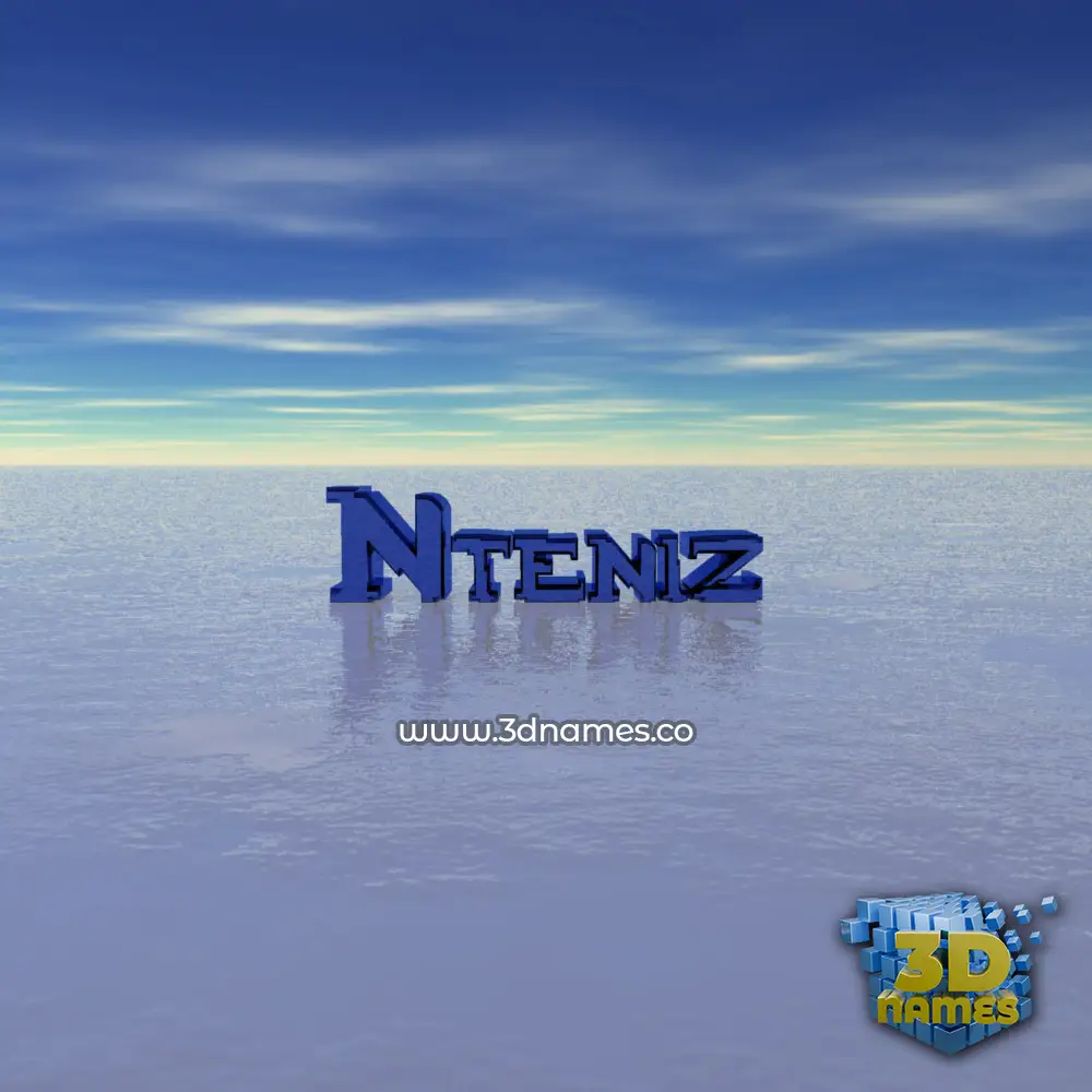 nteniz in Horizon style - 3D name wallpaper