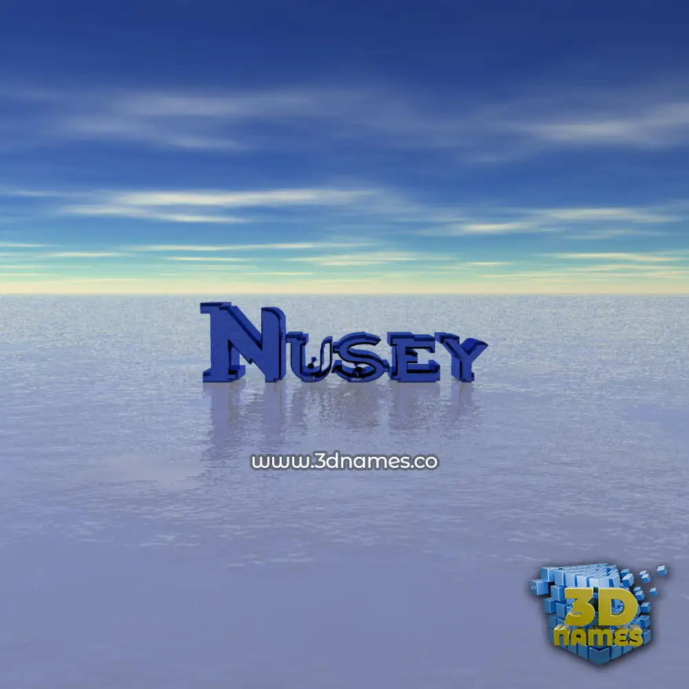 nusey in Horizon style - 3D name wallpaper