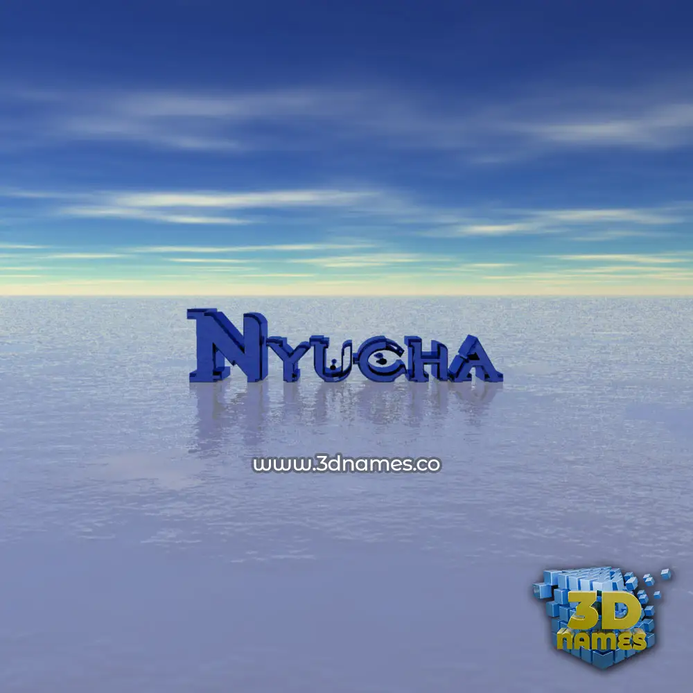 nyucha in Horizon style - 3D name wallpaper