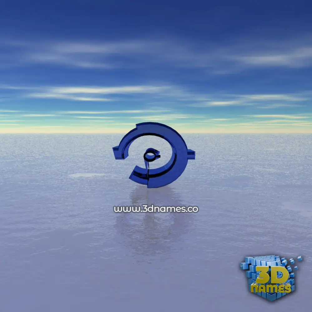 o in Horizon style - 3D name wallpaper