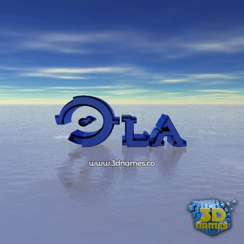 ola in Horizon style - 3D name wallpaper