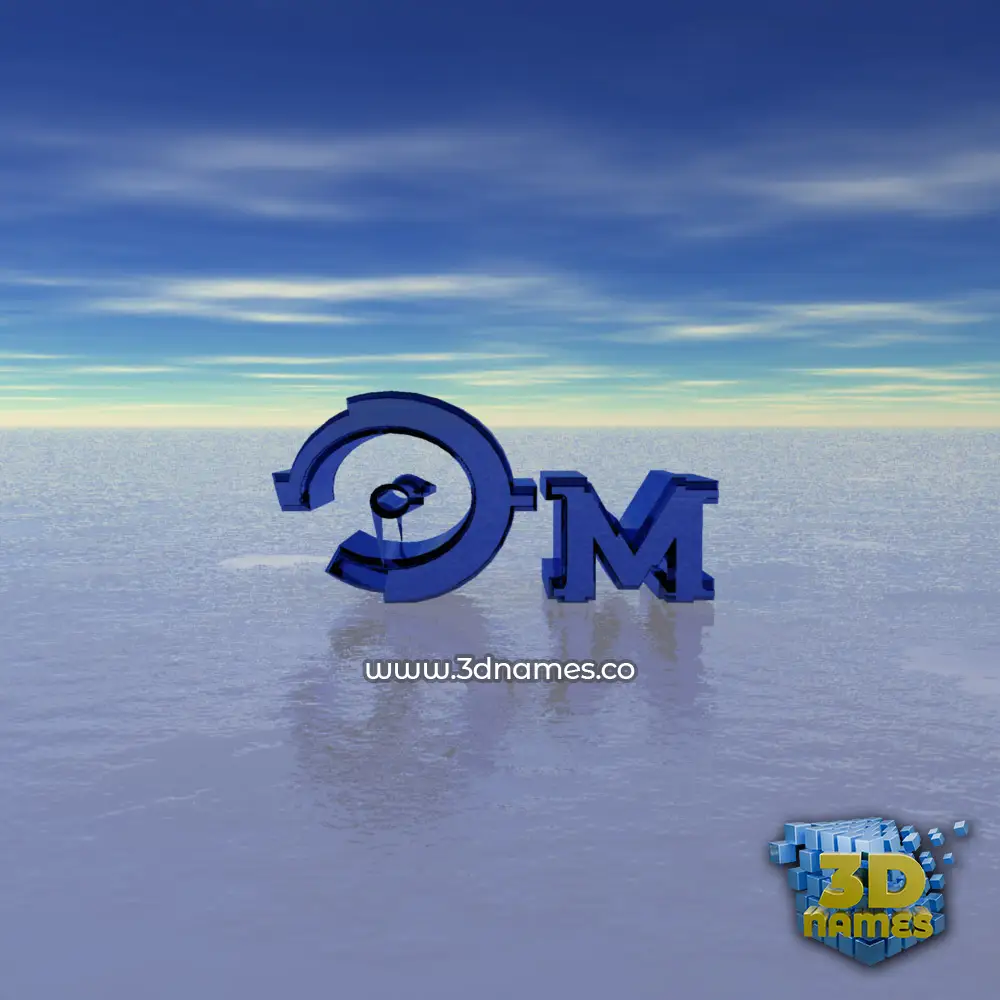 om in Horizon style - 3D name wallpaper