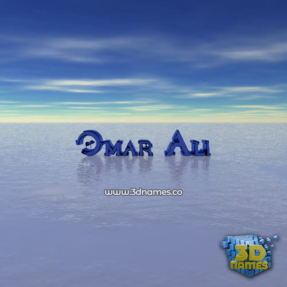 omar ali in Horizon style - 3D name wallpaper