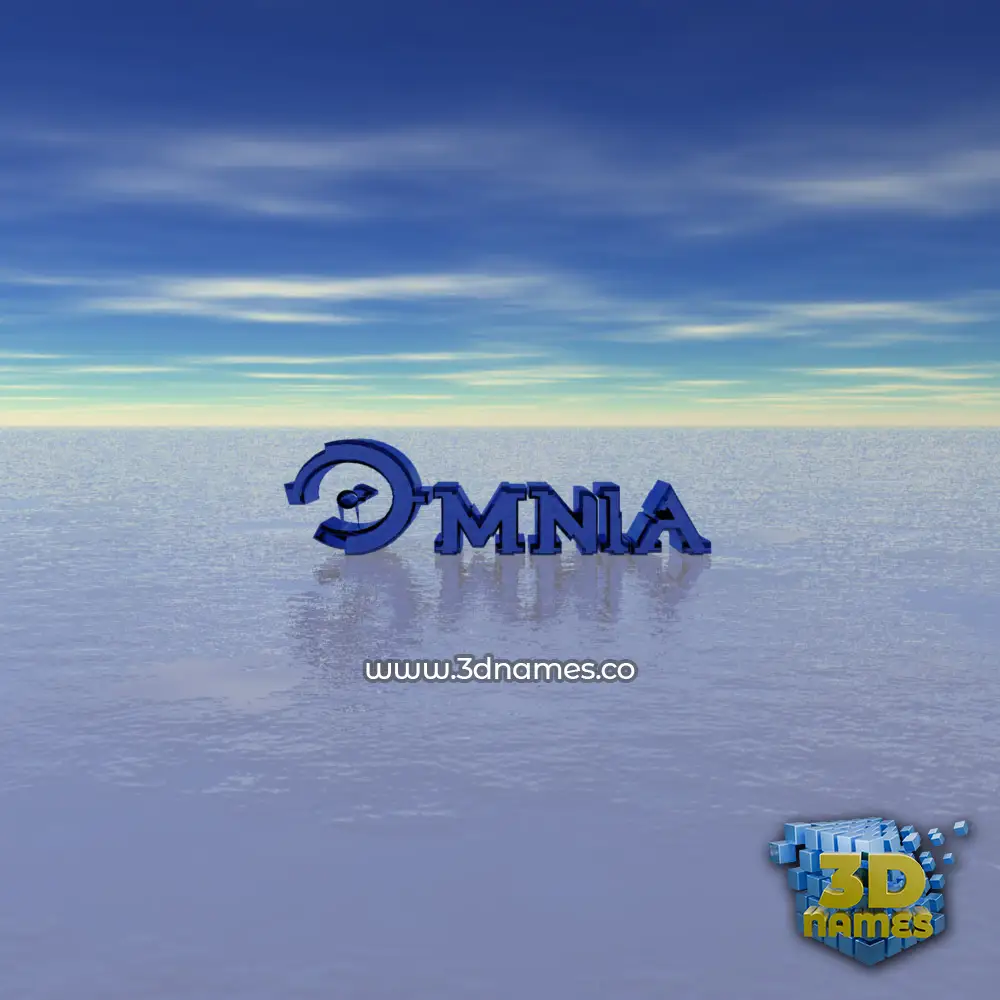 omnia in Horizon style - 3D name wallpaper