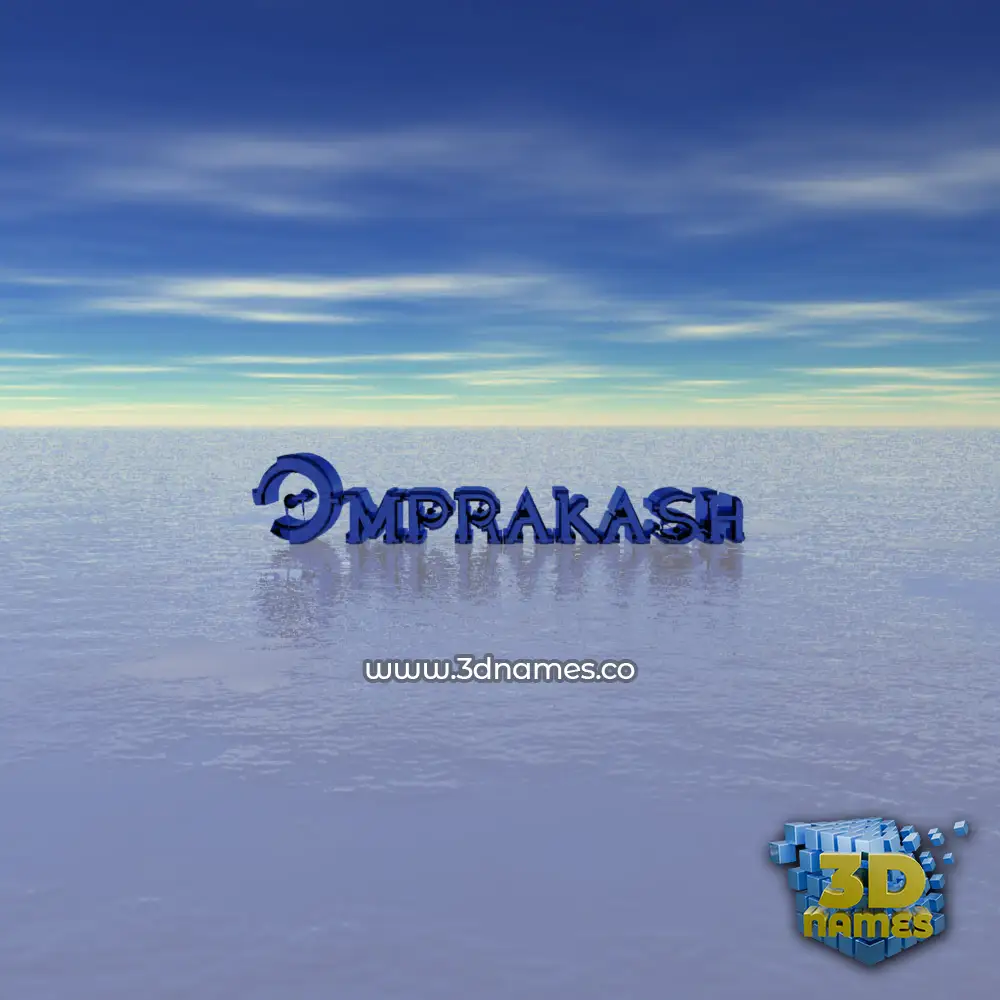 omprakash in Horizon style - 3D name wallpaper
