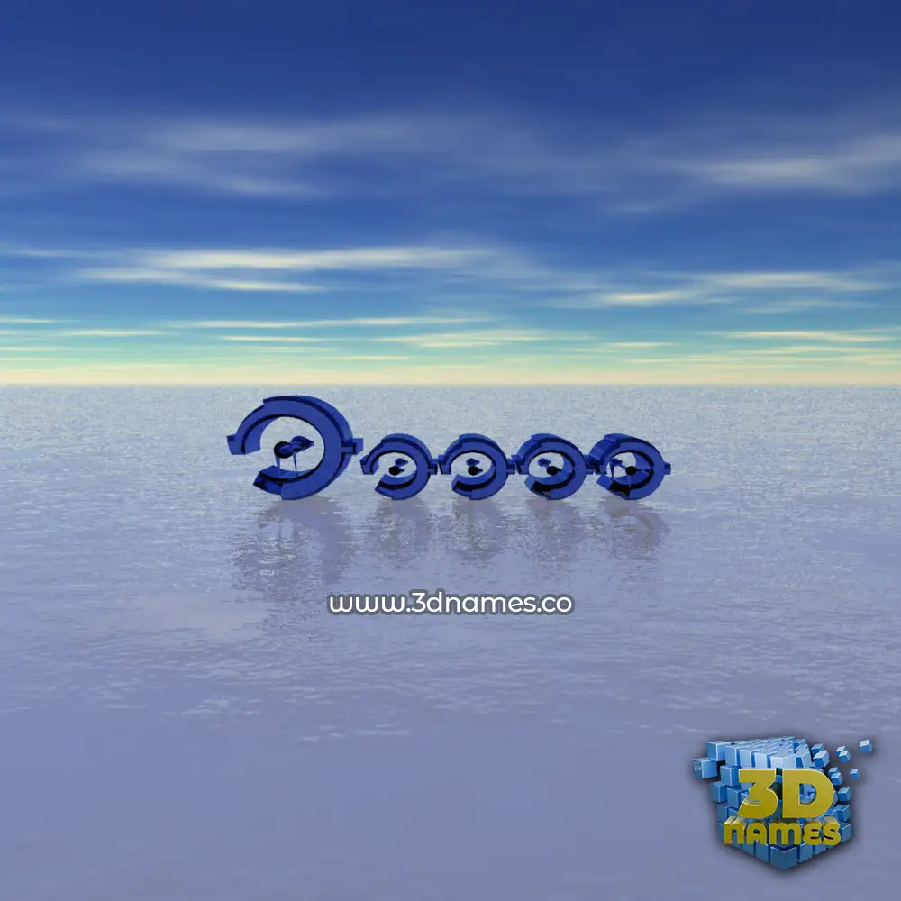 ooooo in Horizon style - 3D name wallpaper