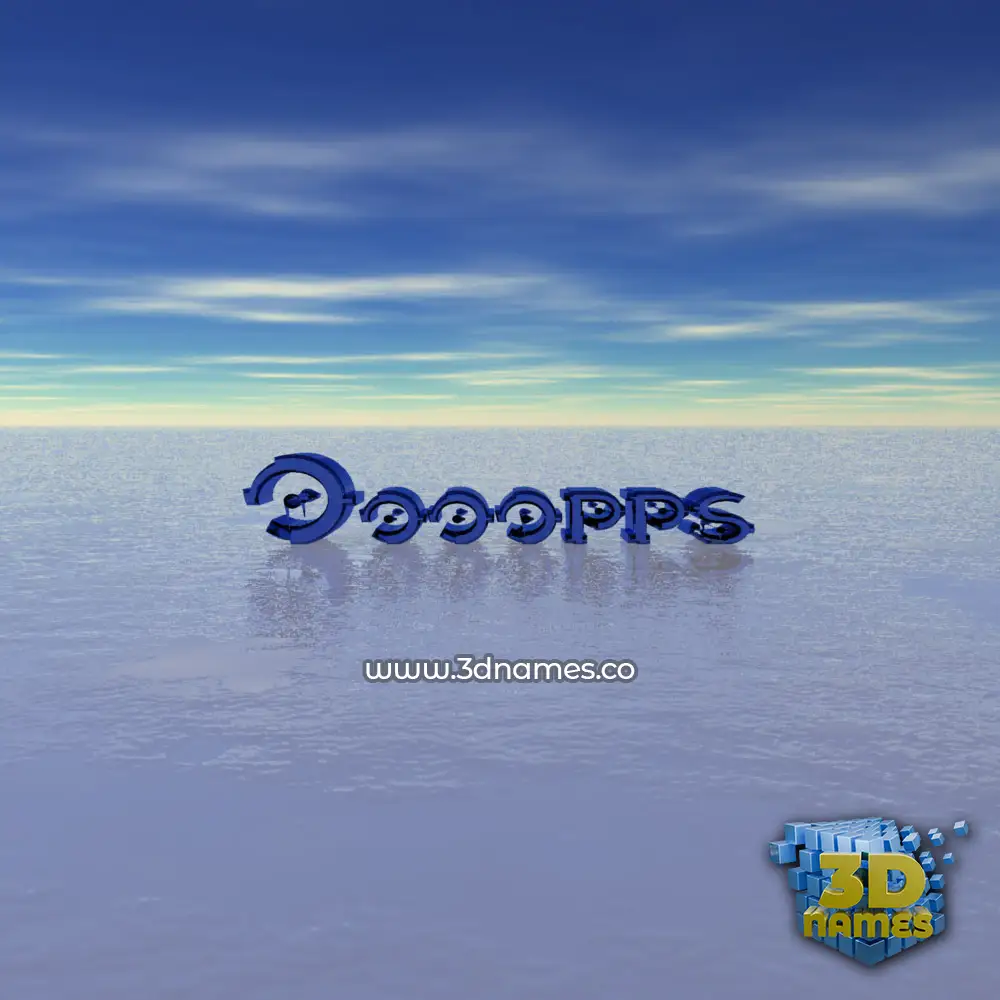 oooopps in Horizon style - 3D name wallpaper